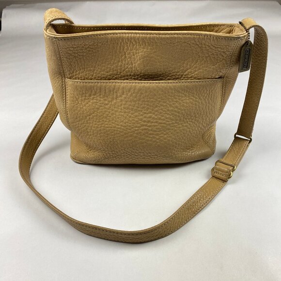 Coach Sonoma Crossbody Purse Pebbled Leather Bag Tan - Picture 1 of 16